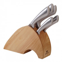 Resigilat: Set de cutite cu lama inox si suport din lemn KingHoff, 6 piese Resigilat: Set de cutite cu lama inox si suport din lemn KingHoff, 6 piese