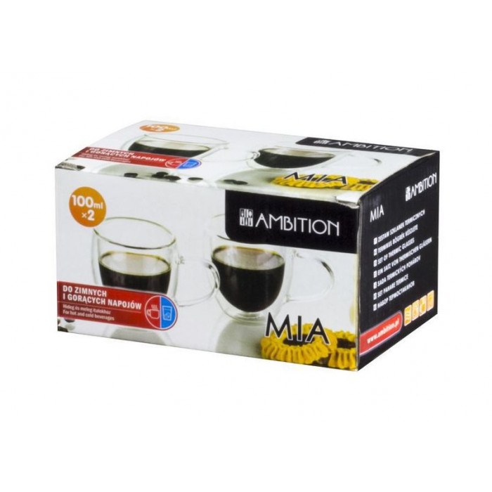 Set 2 cani termorezistente 100ml Mia