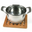 Set 2 suporturi pentru vase fierbinti KingHoff KH-1216, material bambus, forma patrata