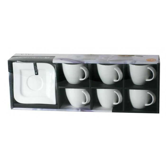 Set cafea/ceai 12 piese, ceasca+suport, 220ml Fala