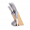 Set de cutite cu lama inox si suport din lemn KingHoff, 6 piese
