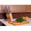 Set de cutite cu lama inox si suport din lemn KingHoff, 6 piese
