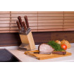 Set de cutite cu lama inox si suport din lemn KingHoff, 6 piese