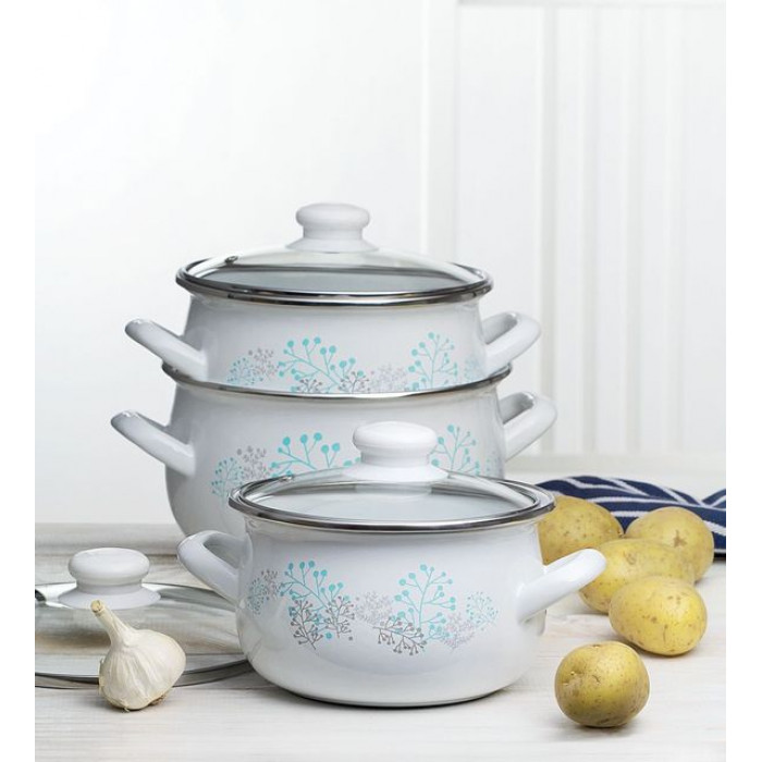 Set oale email 6 piese alb Nordic
