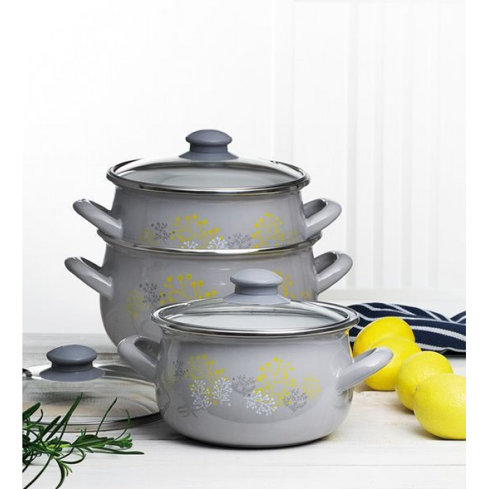 Set oale email 6 piese gri Nordic