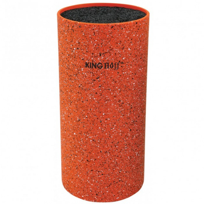 Suport pentru cutite King Hoff KH-1120, inaltime 22 cm, portocaliu