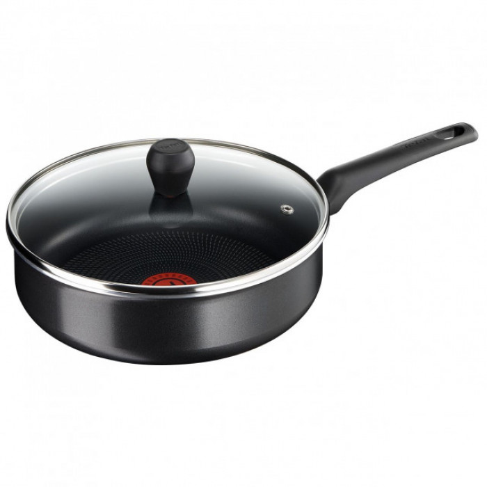 Tigaie adanca cu interior anti-aderent Tefal Invissia, diametru 24 cm, capac