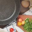 Tigaie cu interior anti-aderent Kassel, diametru 28 cm, maner detasabil, inductie, seria Roccia