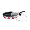 Tigaie emailata cu interior teflonat KingHoff, diametru 24 cm, capac, inductie (Model: model 4)