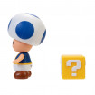 FIGURINA MARIO NINTENDO 10 CM BLUE TOAD QUESTION BLOCK
