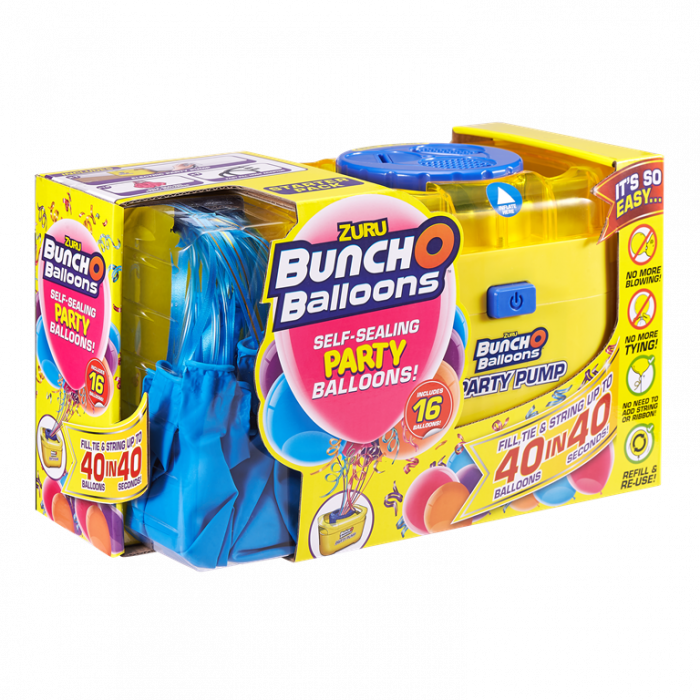 BUNCH O BALLOONS SET PARTY BALLOONS 16 BALOANE SI POMPA - BLUE
