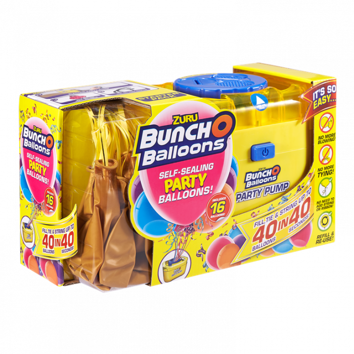 BUNCH O BALLOONS SET PARTY BALLOONS 16 BALOANE SI POMPA - GOLD
