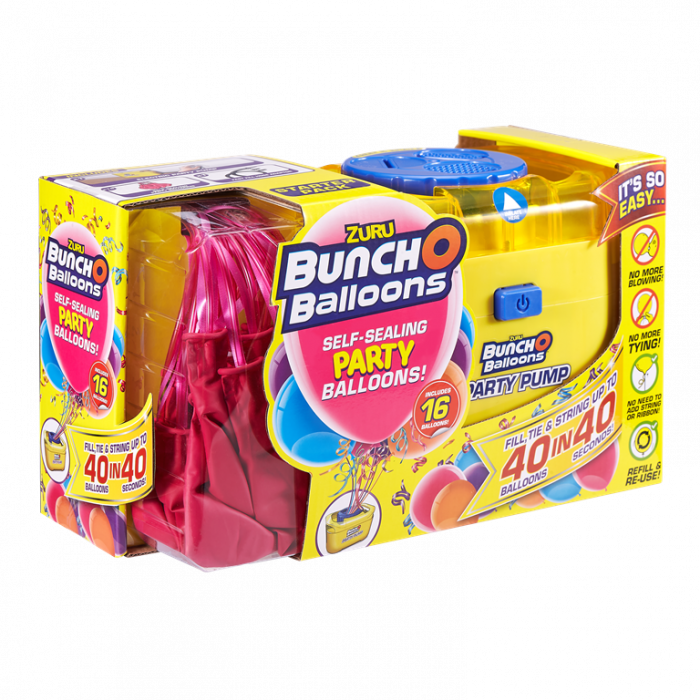 BUNCH O BALLOONS SET PARTY BALLOONS 16 BALOANE SI POMPA - PINK