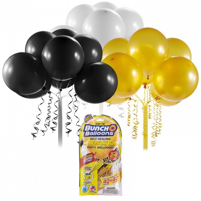 BUNCH O BALLOONS PARTY BALLOONS SET REFILL NEGRU/AURIU/ALB