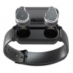 Bratara fitness cu casti wireless Siegbert, Bluetooth, monitor ritm cardiac