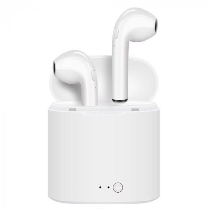 Casti audio wireless cu bluetooth i7S Siegbert, tip in-ear pentru IOS, Windows si Android