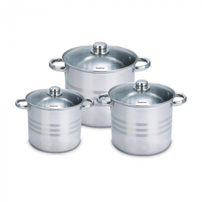 SET OALE INOX CU CAPAC 6P (10.6/12.6/8.8L) RL-SP3S