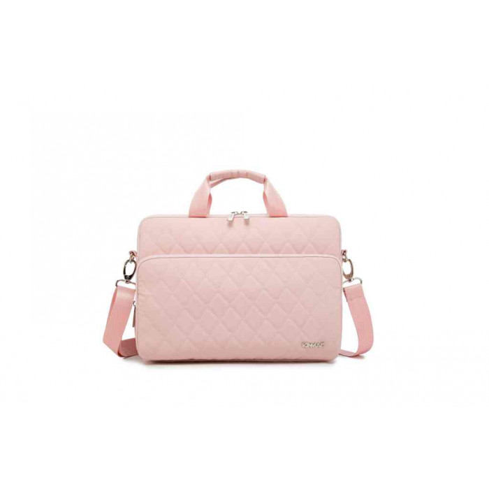 Geanta Laptop Kinmac Pink Embroidery, 14"