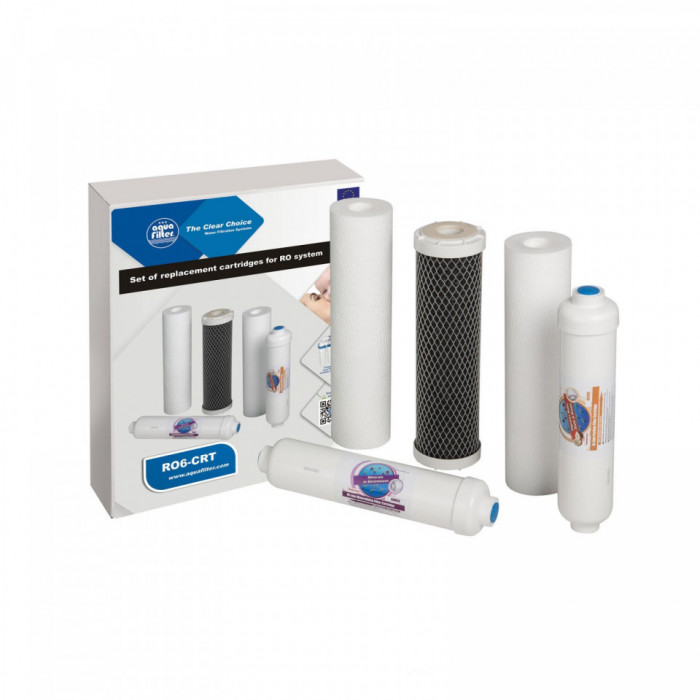 AQUAFILTER RO6-CRT- Set 5 filtre de schimb purificator cu osmoza