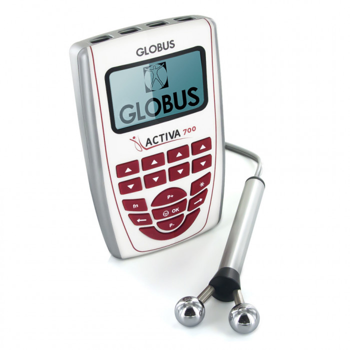 Électrostimulateur Musculaire Professionnel Globus Activa 700 - 4 Canaux, Blanc, 2 Ans Garantie