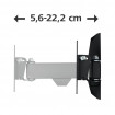 Suport TV de perete Hama FULLMOTION 100x100 66cm(26 inch ) 1 brat negru