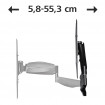 Suport TV cu arc pneumatic Hama FULLMOTION, 142 cm (56  inch ) negru