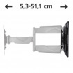 Suport TV de perete Hama FULLMOTION 122 cm (48  inch ) 2 brate negru