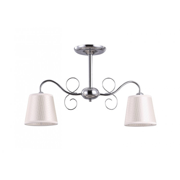 Lustra Erste Ivy Crom cu Alb 2xE27