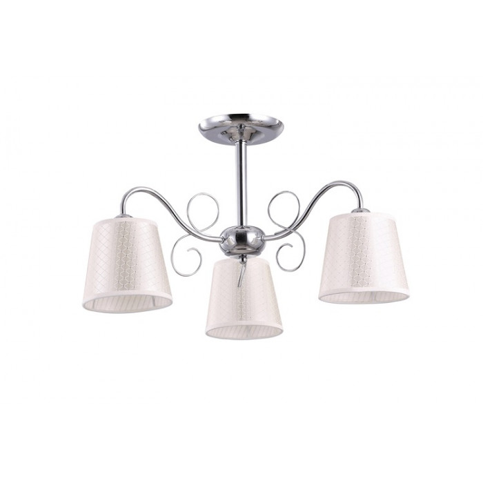Lustra Erste Ivy Crom cu Alb 3xE27