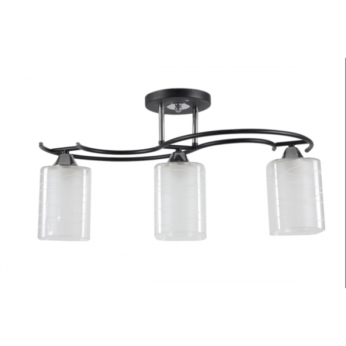 Lustra Kalista Crom+Negru+Alb 3xE27 60W