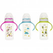 Biberon gat larg cu manere 270 ml cu tetina silicon 3+ Minut Baby