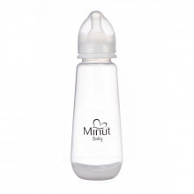 Biberon Minut Baby cu tetina silicon 3+, 250 ml