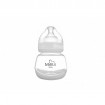 Biberon Minut Baby 150 ml gat larg cu tetina silicon 0+ si capac lapte