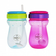 Cana anticurgere Minut Baby cu pai mobil, 360 ml, 6+ Cana anticurgere Minut Baby cu pai mobil, 360 ml, 6+