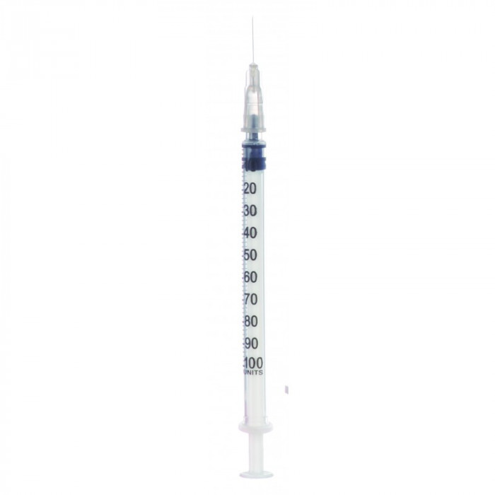 Seringa insulina Minut 1 ml ac detasabil 27G x 1/2", 0.4 x 0.23mm - 100 buc