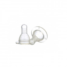 Set 2 tetine Minut Baby silicon, 0+, 3+, 6+, 6+ lichide groase