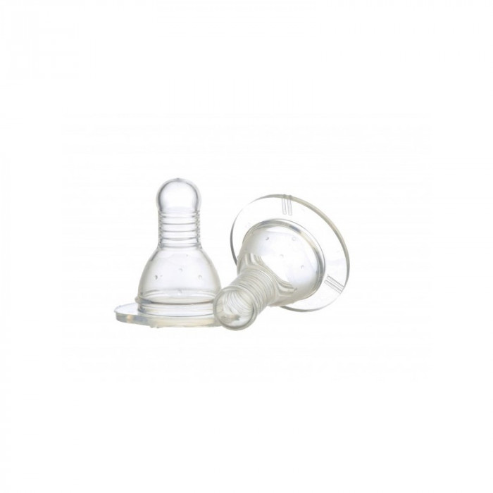 Set 2 tetine Minut Baby silicon, 0+, 3+, 6+, 6+ lichide groase
