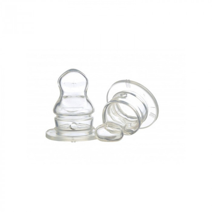 Set 2 tetine Minut Baby ortodontice silicon, 0+, 3+, 6+, 6+ lichide groase