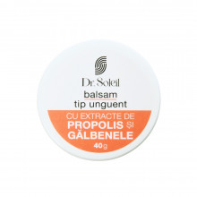 Balsam tip unguent cu extracte de Propolis și Gălbenele Dr. Soleil, 40g Balsam tip unguent cu extracte de Propolis și Gălbenele Dr. Soleil, 40g