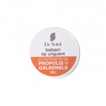 Balsam tip unguent cu extracte de Propolis și Gălbenele Dr. Soleil, 20g Balsam tip unguent cu extracte de Propolis și Gălbenele Dr. Soleil, 20g