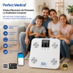 Cantar Digital Inteligent Bluetooth SMART Perfect Medical® PM-48, Sticla Securizata, 4 Senzori de Inalta Precizie – IOS, ANDROID-Analiza Corporala Completa,180 kg