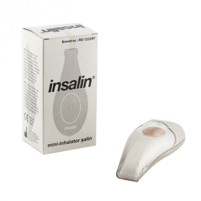 Mini Inhalator Salin InSalin cu microparticule de sare – portabil, pentru copii si adulti