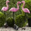 Set 3 x Lampa Solara estetica exterioara de gradina model "Flamingo"