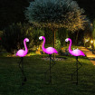 Set 3 x Lampa Solara estetica exterioara de gradina model "Flamingo"