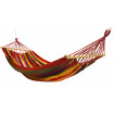 Hamac Multicolor Dublu (2 persoane), 200 x 150 cm, cu bara de 80 cm - ROSU