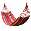 Hamac Multicolor Dublu (2 persoane), 200 x 150 cm, cu bara de 80 cm - ROSU