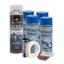 Kit complet reparatie si vopsire jante culoare Albastru Metalizat, V4 Kit complet reparatie si vopsire jante culoare Albastru Metalizat, V4