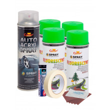 Kit complet reparatie si vopsire jante culoare Verde Fluorescent, V4 Kit complet reparatie si vopsire jante culoare Verde Fluorescent, V4