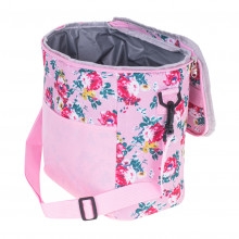 Geanta termoizolanta pentru picnic sau plaja, capacitate 11l, culoare Roz cu flori Geanta termoizolanta pentru picnic sau plaja, capacitate 11l, culoare Roz cu flori