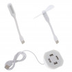 Masa pentru Laptop plianta din MDF, dimensiune 60 x 39,5 cm, cu USB, sertar, lampa si ventilator